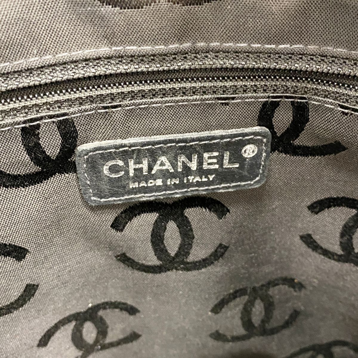 Chanel Tote Bag Cambon Lambskin Brown Black Silver — view 5