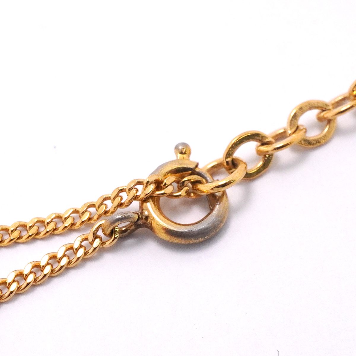 Dior Necklace CD Logo Gold Plated Rhinestone — view 7