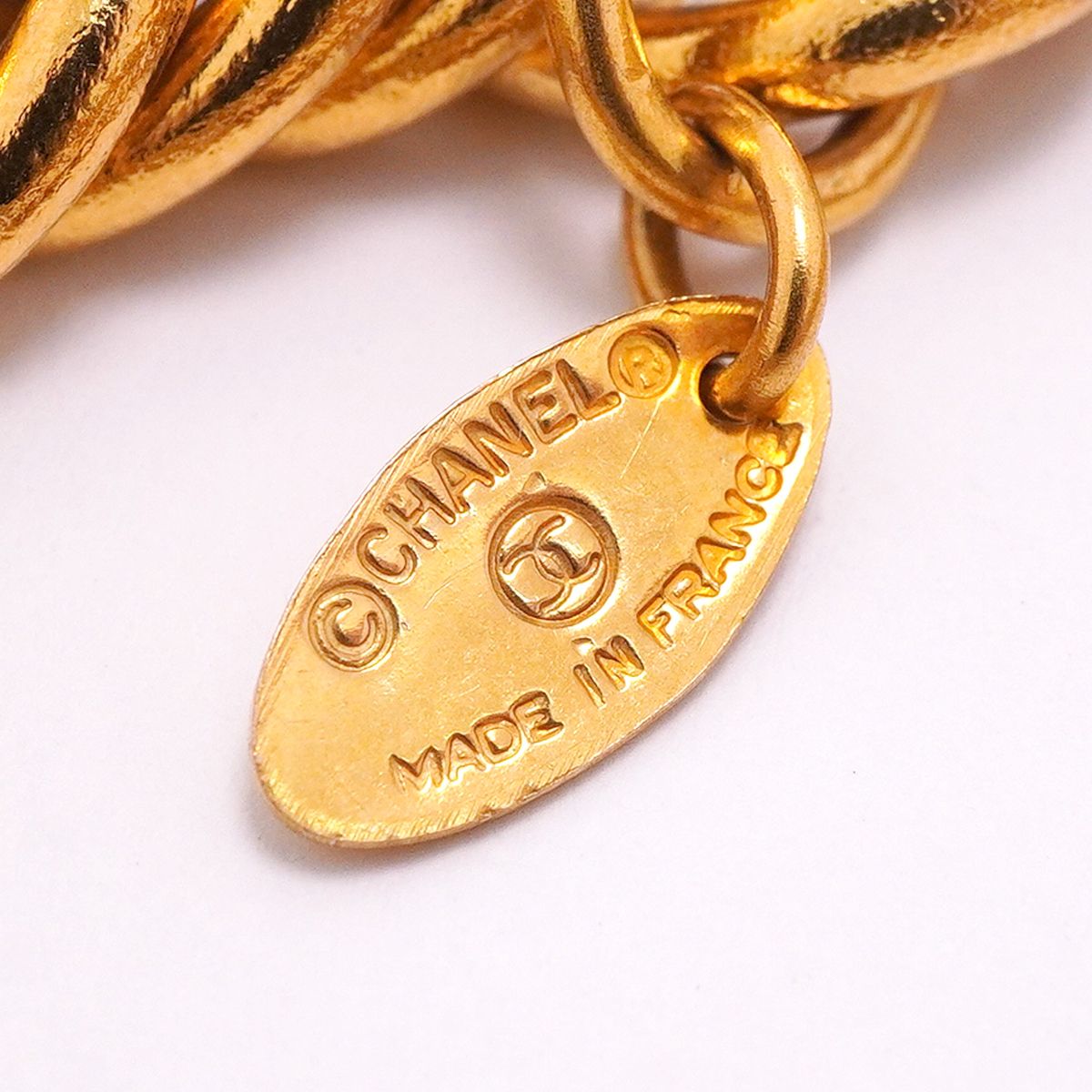 Chanel Bracelet Vintage CC Logo Gold Plated — view 5