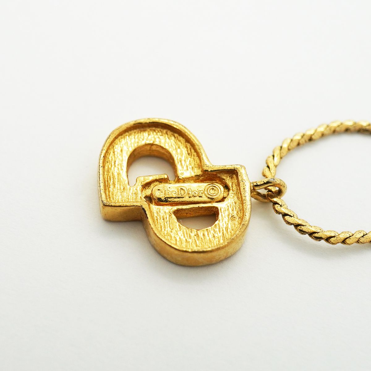 Dior Necklace CD Logo Gold Plated Rhinestone — view 5