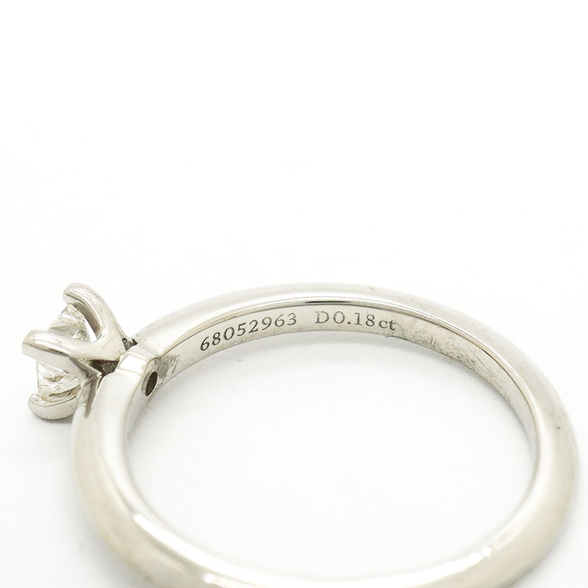 Tiffany & Co Ring Solitaire Square Cut Platinum Diamond — view 5