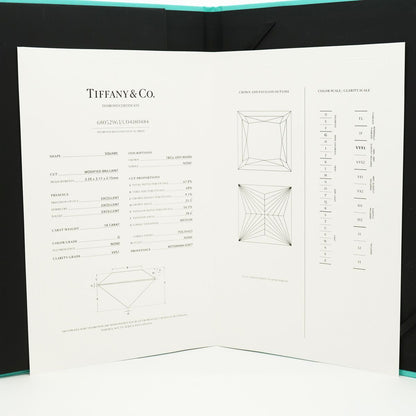 Tiffany & Co Ring Solitaire Square Cut Platinum Diamond — view 8