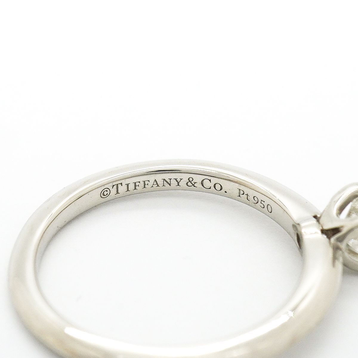 Tiffany & Co Ring Solitaire Square Cut Platinum Diamond — view 4