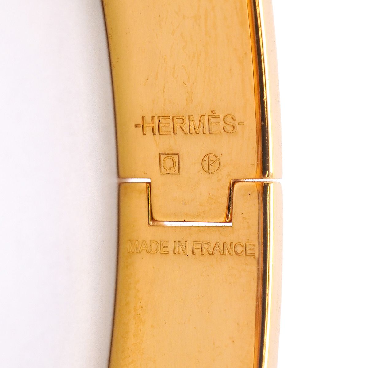 Hermes Bangle Clic Clac PM Gold Plated Red Bracelet — view 5