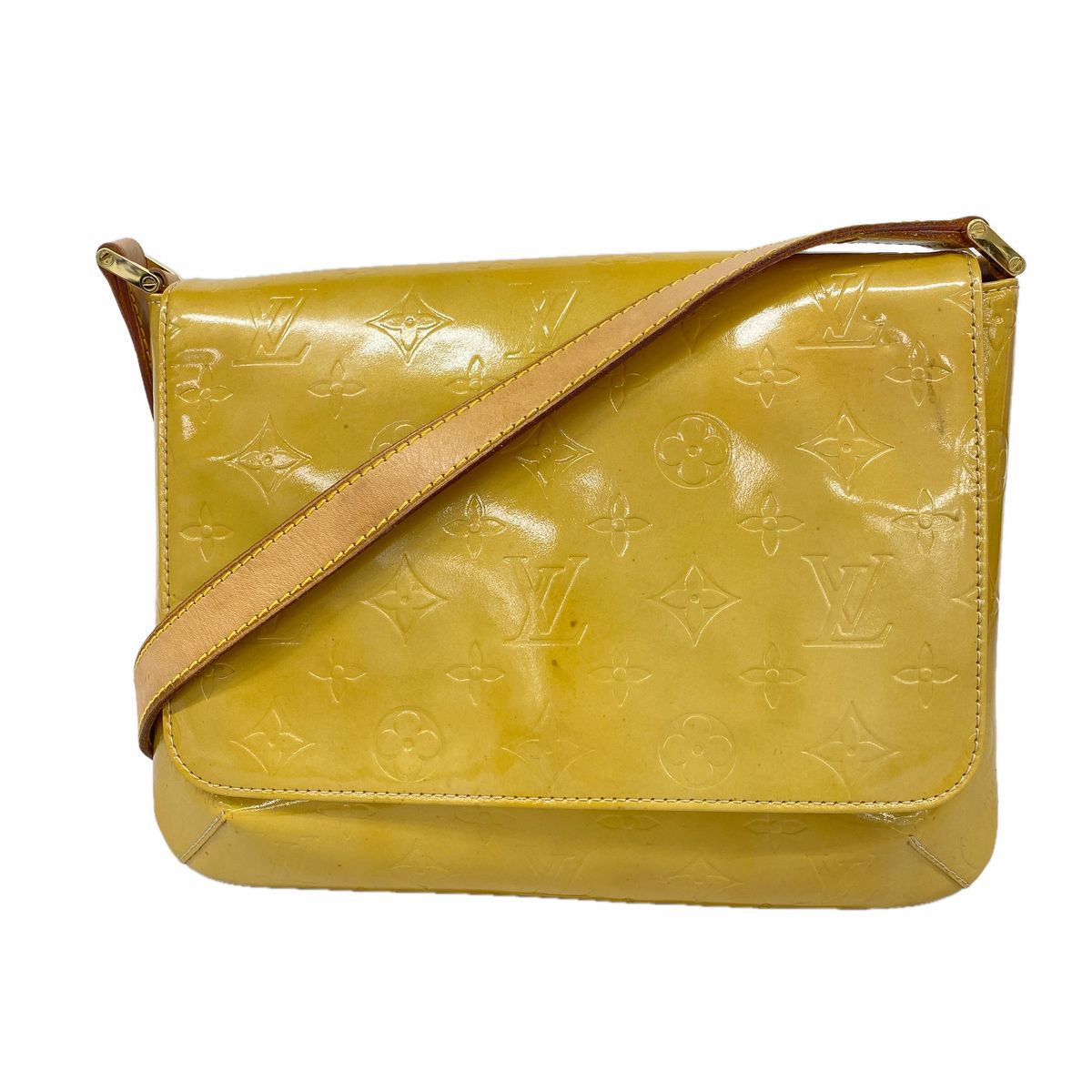 Louis Vuitton Shoulder Bag Vernis Thompson Street Beige