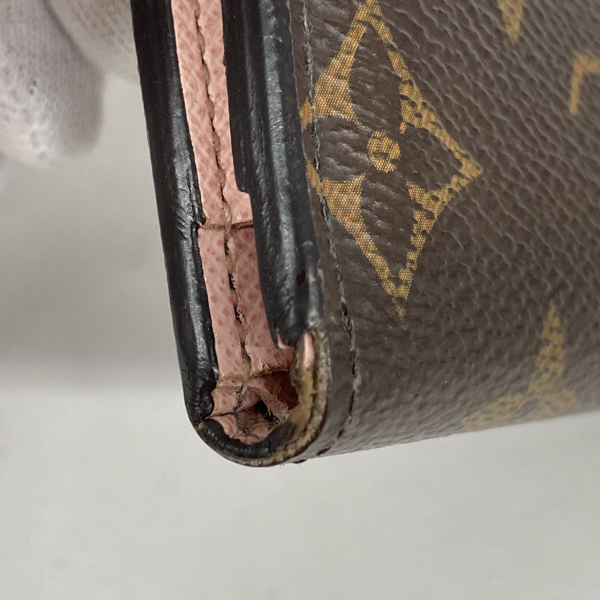 Louis Vuitton Trifold Wallet Monogram Portefeuille Zoe Rose Ballerine — view 6