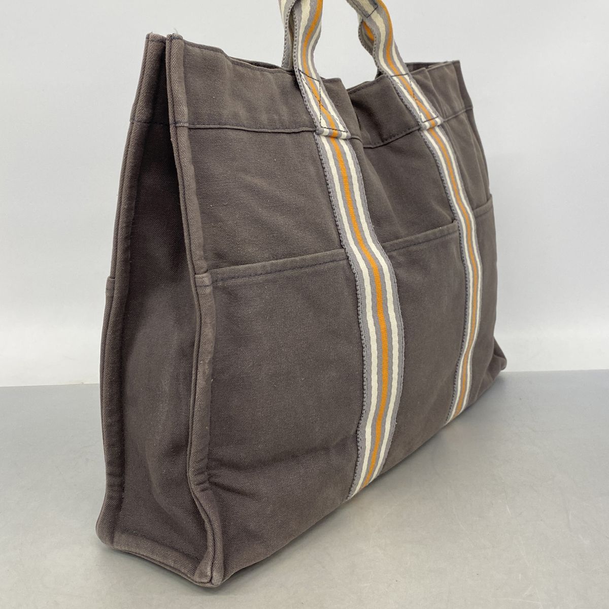 Hermes Tote Bag Fourre Tout MM Canvas Gray Silver — view 2
