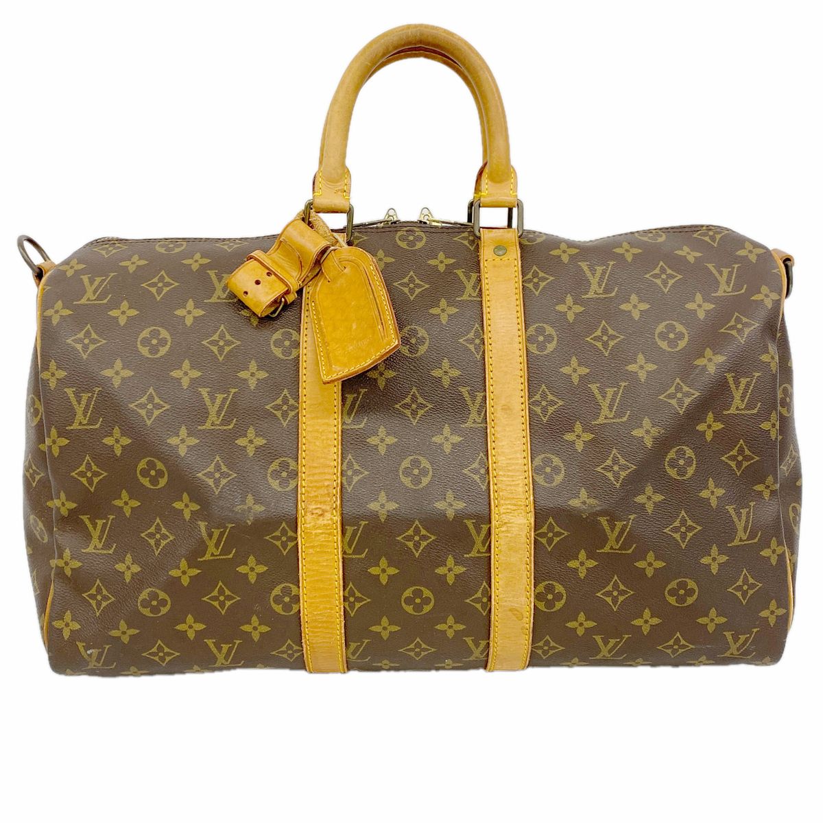 Louis Vuitton Boston Bag Monogram Keepall Bandouliere 45 Brown