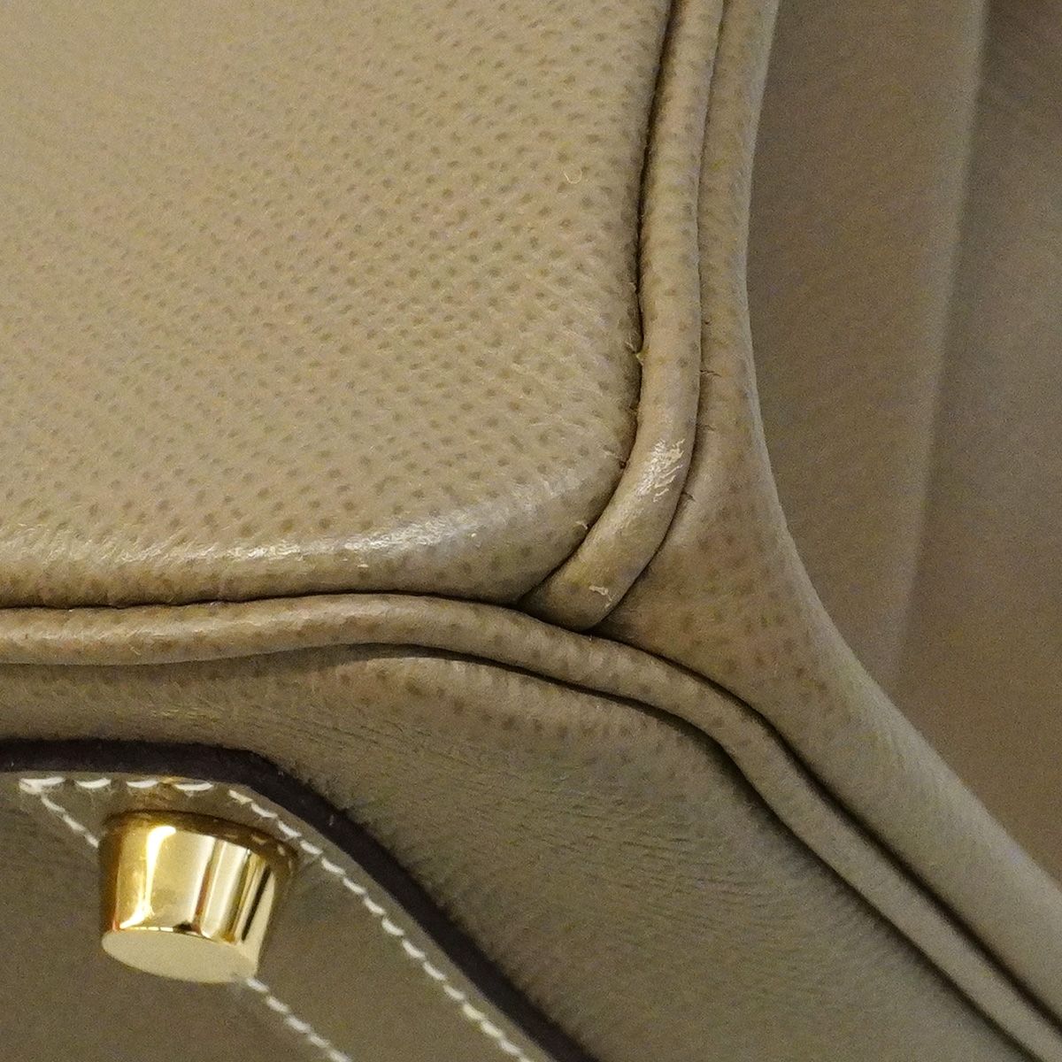 Hermes Handbag Birkin 30 Veau Epsom Etoupe Gold — view 6