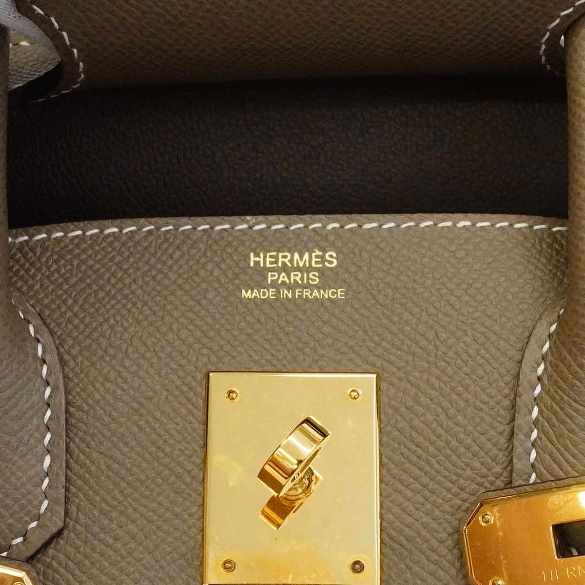 Hermes Handbag Birkin 30 Veau Epsom Etoupe Gold — view 5