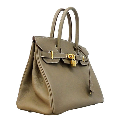 Hermes Handbag Birkin 30 Veau Epsom Etoupe Gold — view 2