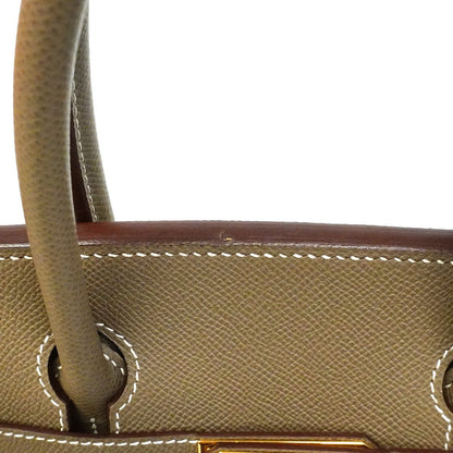 Hermes Handbag Birkin 30 Veau Epsom Etoupe Gold — view 8