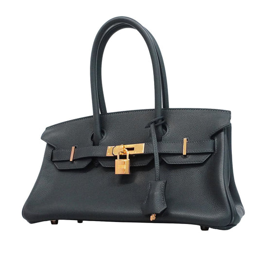 Hermes Shoulder Bag Birkin 29 Evercolor Canvas Gold
