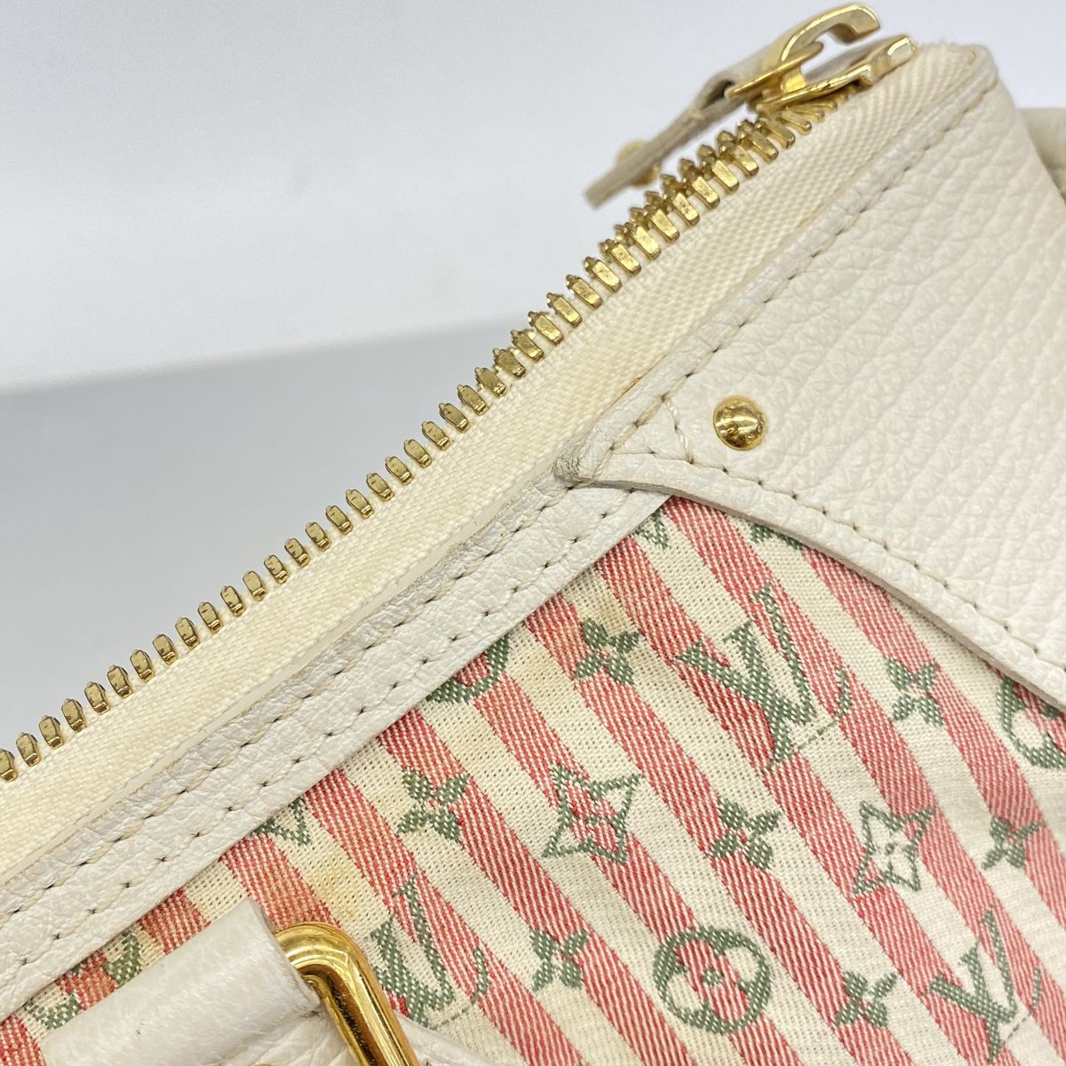 Louis Vuitton Handbag Monogram Mini Lin Croisette Marina GM Rouge 2-Way Bag — view 8