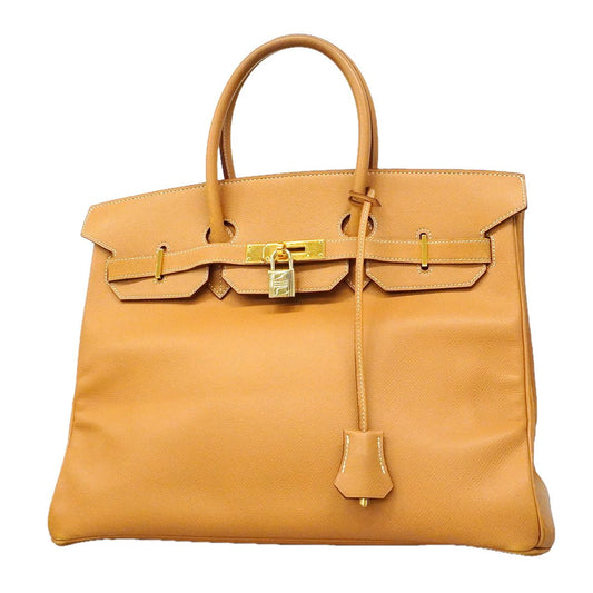 Hermes Handbag Birkin 35 Courchevel Natural Sable Gold