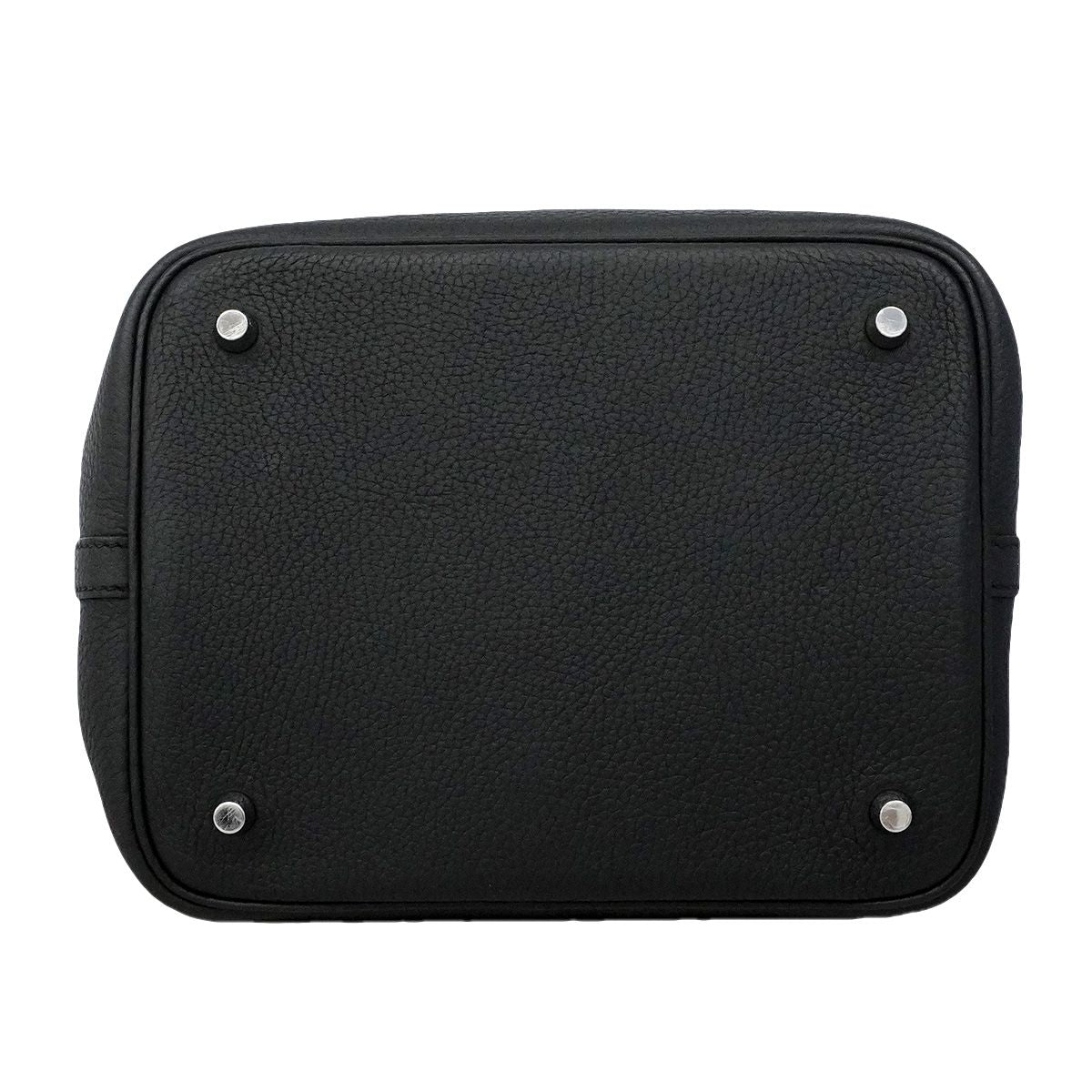 Hermes Handbag Picotin Lock MM Taurillon Clemence Black Silver — view 3