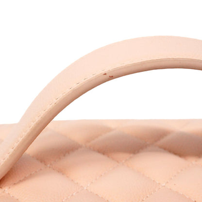 Chanel Vanity Bag Quilted Caviar Leather Pink Champagne Gold — view 8