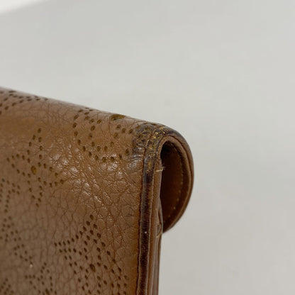 Louis Vuitton Trifold Wallet Mahina Portefeuille Amelia Cognac — view 5
