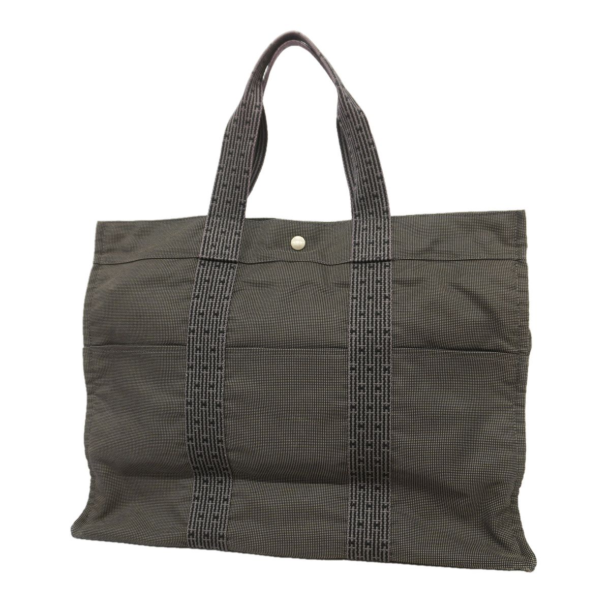 Hermes Tote Bag Herline GM Nylon Gray Silver