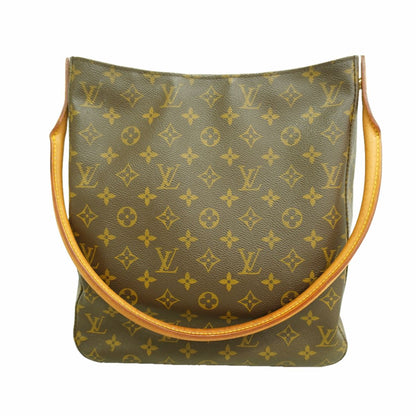 Louis Vuitton Shoulder Bag Monogram Looping GM Brown