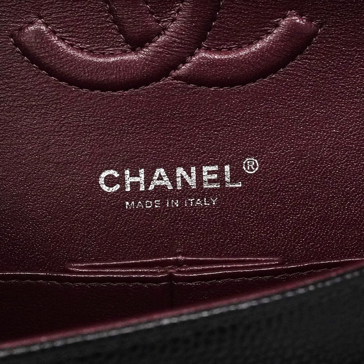 Chanel Shoulder Bag Quilted Caviar Leather Black Silver — view 5