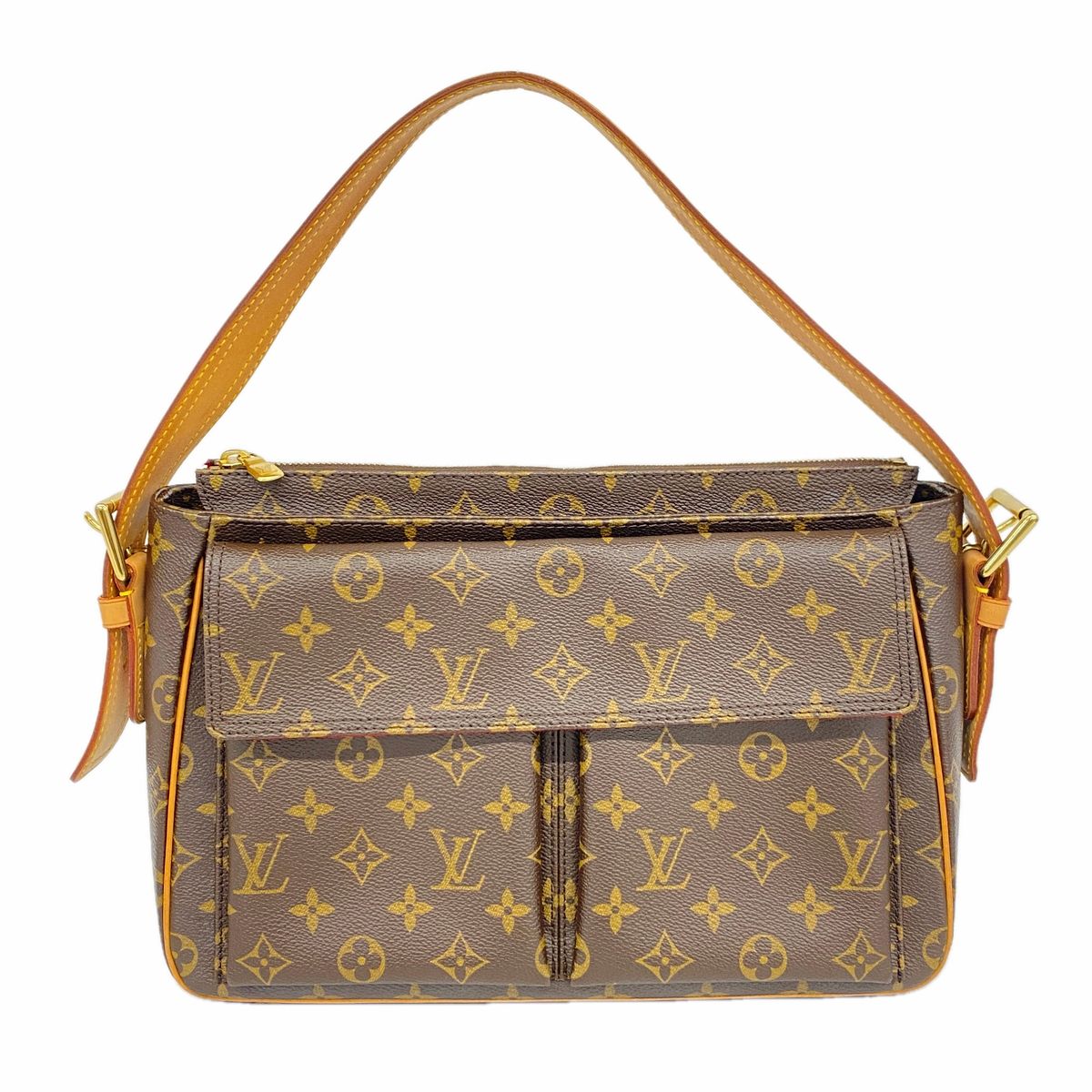 Louis Vuitton Shoulder Bag Monogram Viva-Cite GM Brown