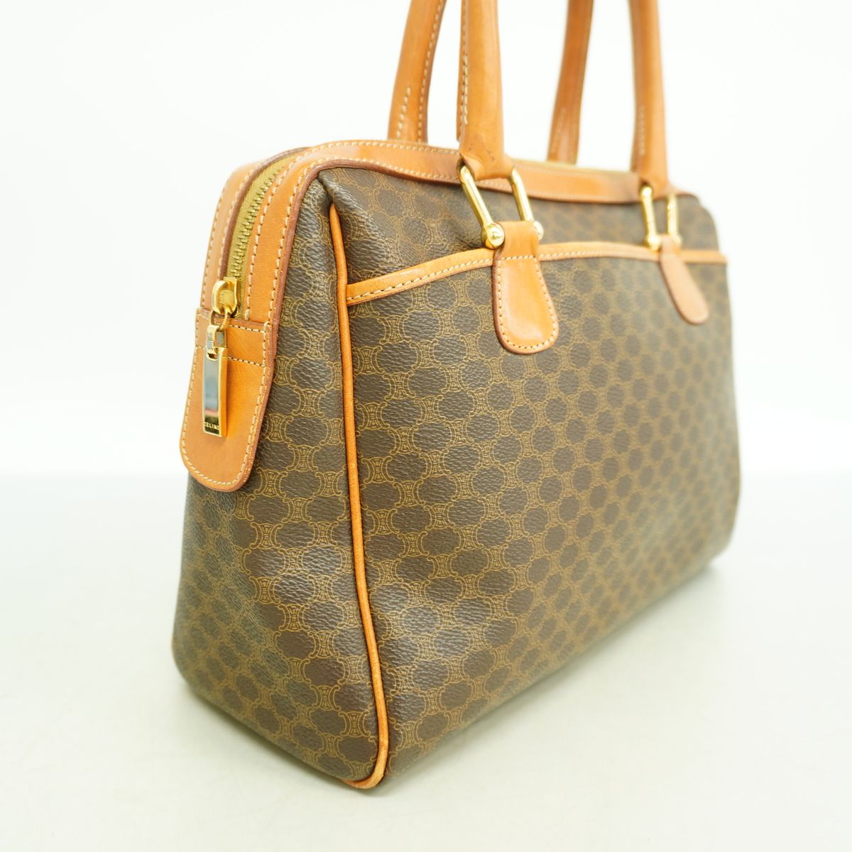 Celine Handbag Macadam Brown Gold — view 2