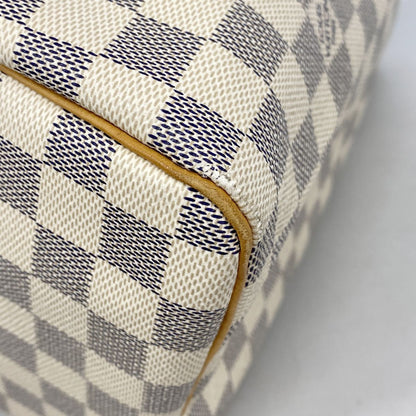 Louis Vuitton Handbag Damier Azur Speedy 30 White — view 6