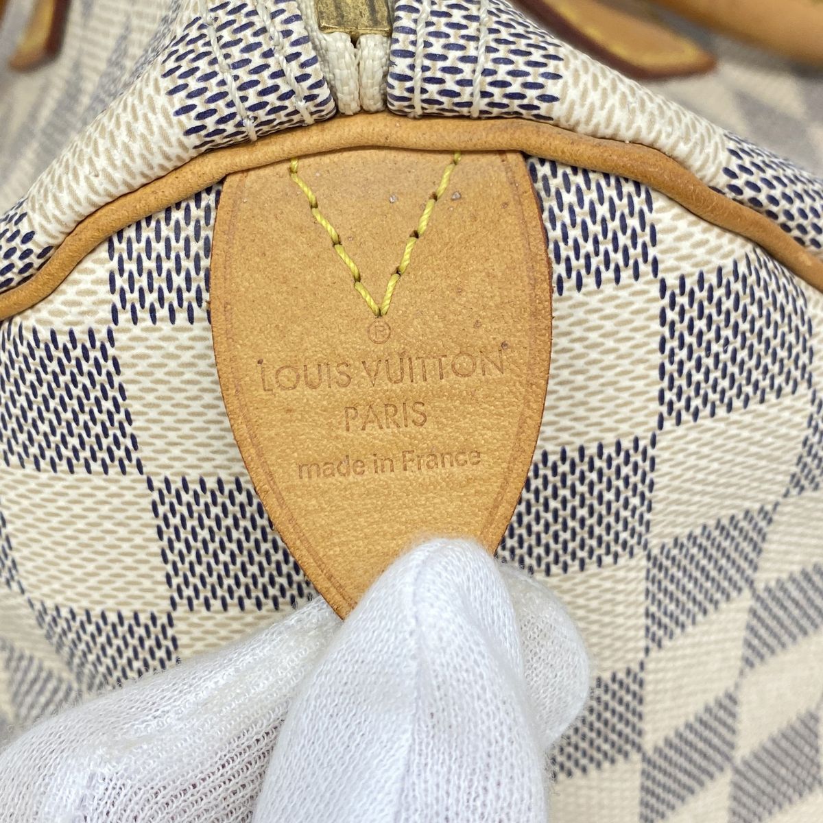Louis Vuitton Handbag Damier Azur Speedy 30 White — view 5