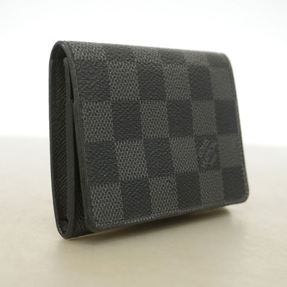 Louis Vuitton Business Card Case Damier Graphite Envelope Holder Black Gray — view 2