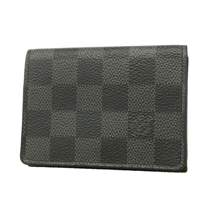 Louis Vuitton Business Card Case Damier Graphite Envelope Holder Black Gray