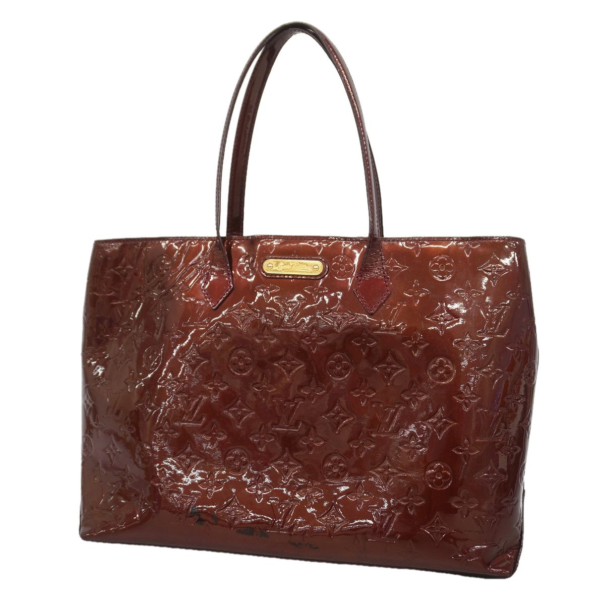 Louis Vuitton Tote Bag Vernis Wilshire MM Rouge Fauvist