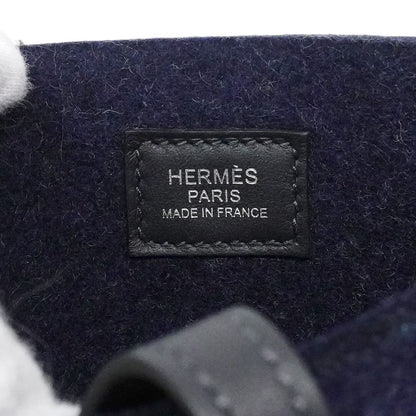 Hermes Shoulder Bag Evelyne TPM Felt Bleu Nuit Silver — view 5