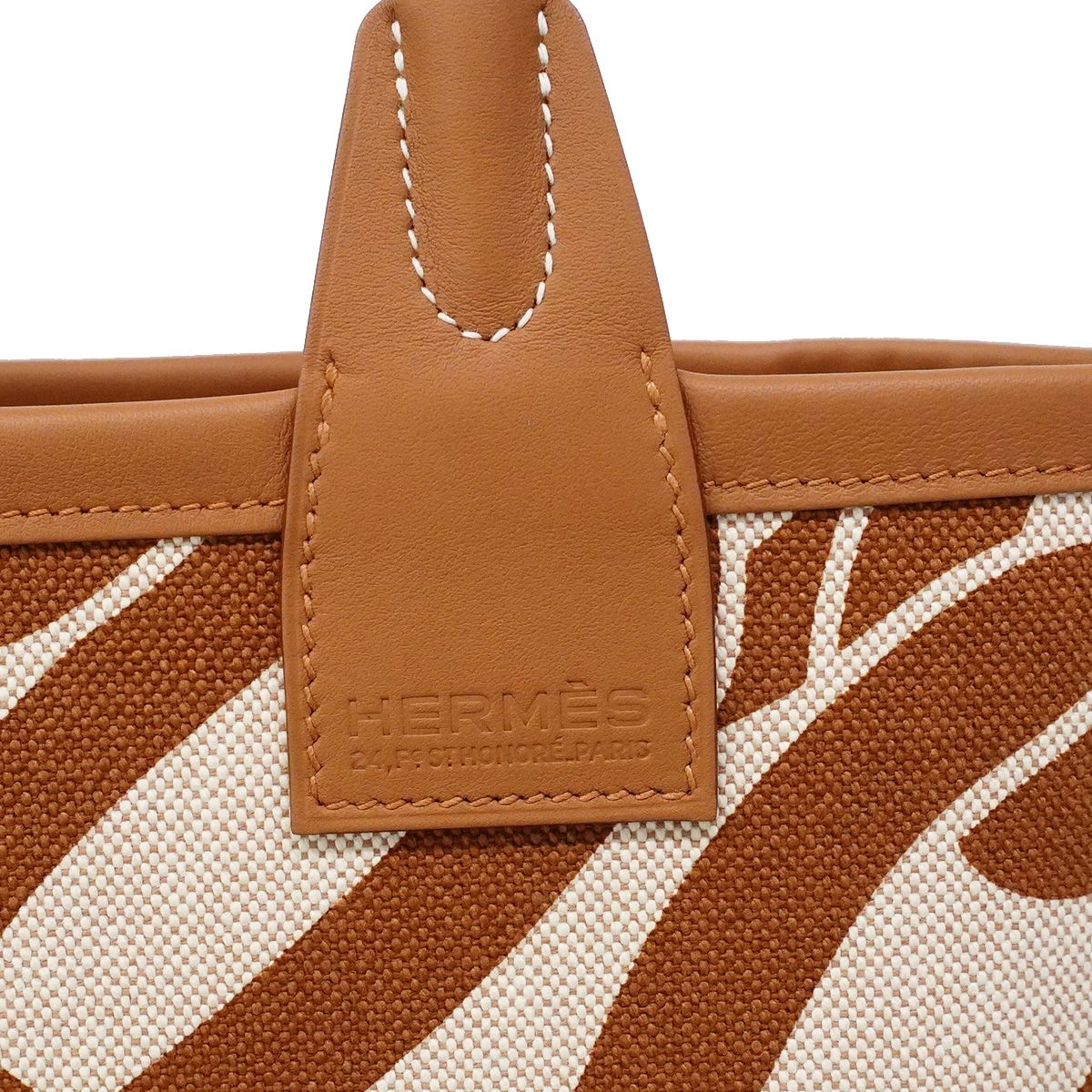 Hermes Tote Bag Steeple 25 Toile H Natural — view 5