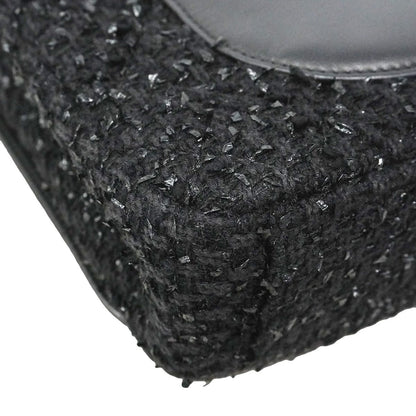 Chanel Shoulder Bag CC Filigree Tweed Black Champagne Gold — view 8