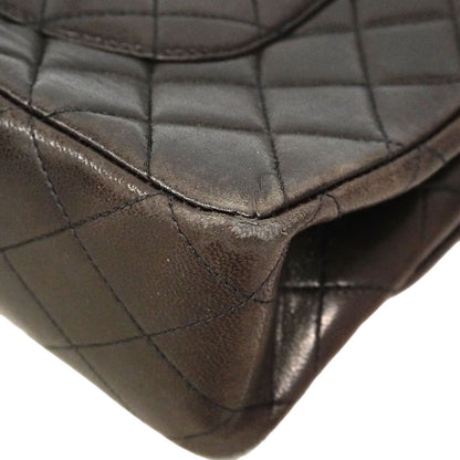 Chanel Handbag Quilted Parent Child Bag Lambskin Black Gold — view 6