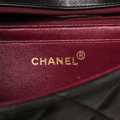 Chanel Handbag Quilted Parent Child Bag Lambskin Black Gold — view 5