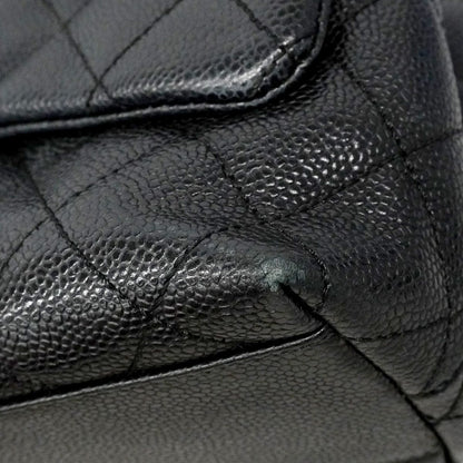 Chanel Handbag Quilted Caviar Leather Black Silver — view 8