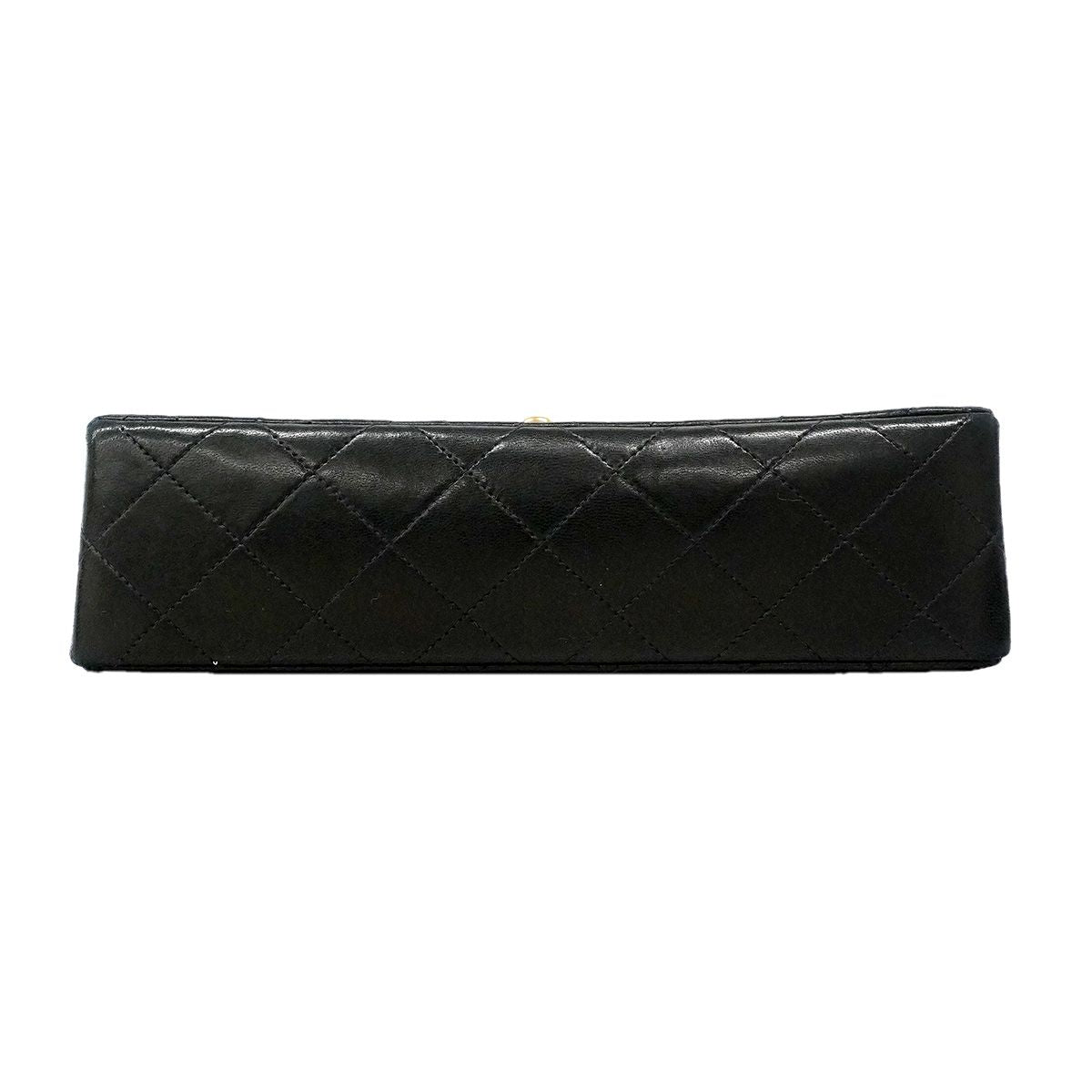 Chanel Shoulder Bag Quilted Lambskin Black Gold — view 3