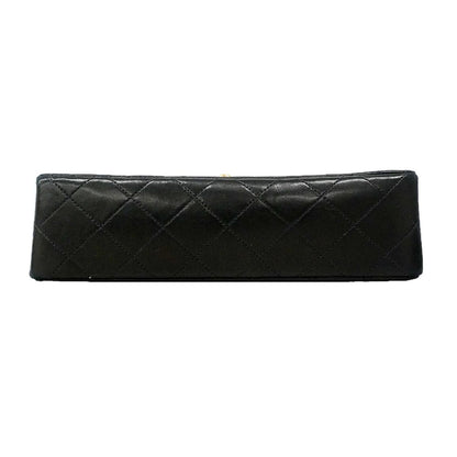 Chanel Shoulder Bag Quilted Lambskin Black Gold — view 3