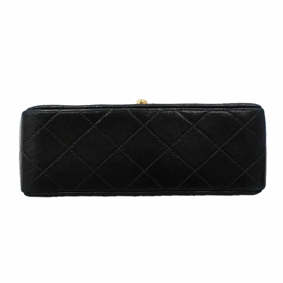 Chanel Shoulder Bag Mini Quilted Lambskin Black Gold — view 3