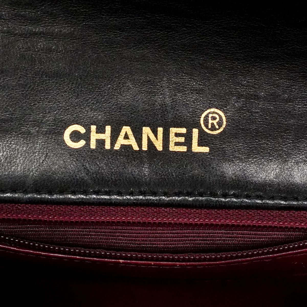 Chanel Shoulder Bag Mini Quilted Lambskin Black Gold — view 5