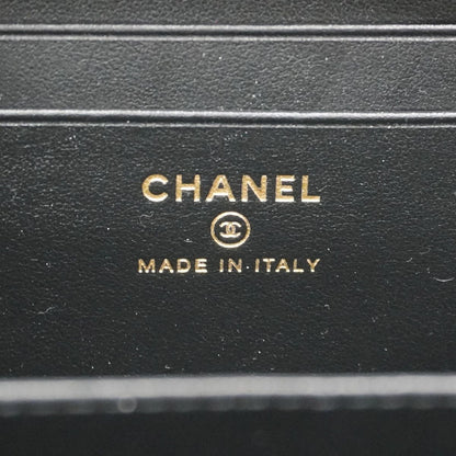 Chanel Vanity Bag Quilted CC Filigree Caviar Leather Navy Champagne Gold — view 5