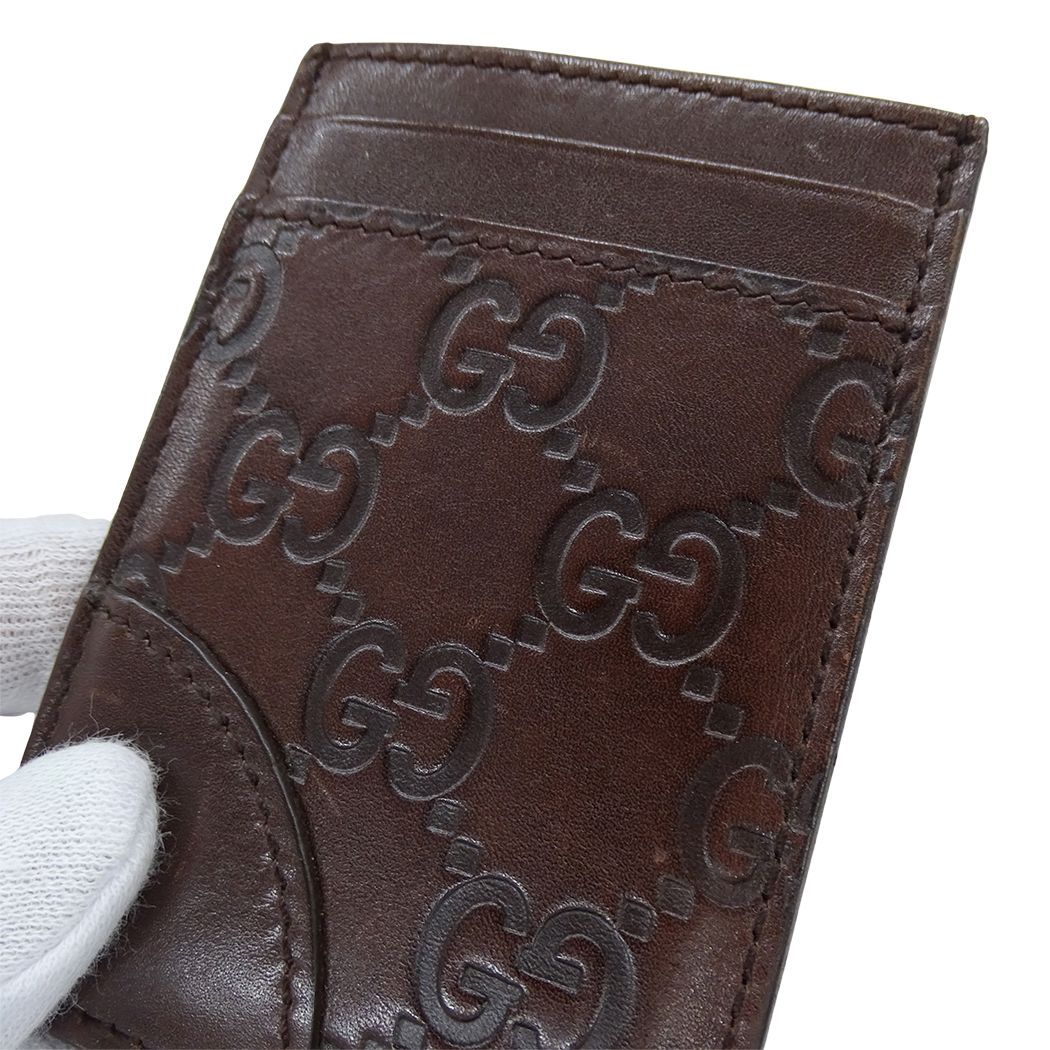 Gucci Card Case Guccissima Brown Compact — view 8
