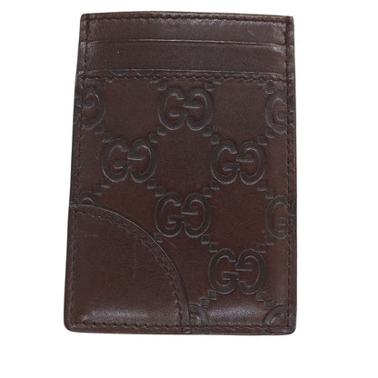 Gucci Card Case Guccissima Brown Compact