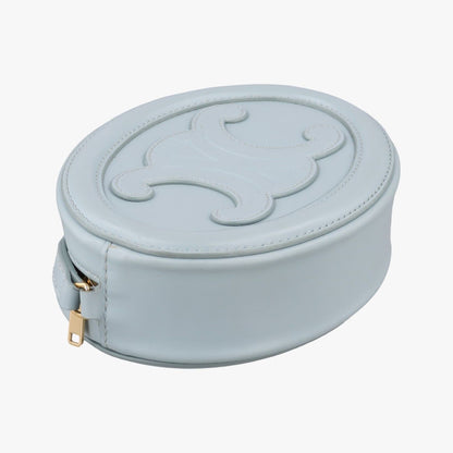 Celine Oval Perth Cuir Triomphe Blue Leather — view 5