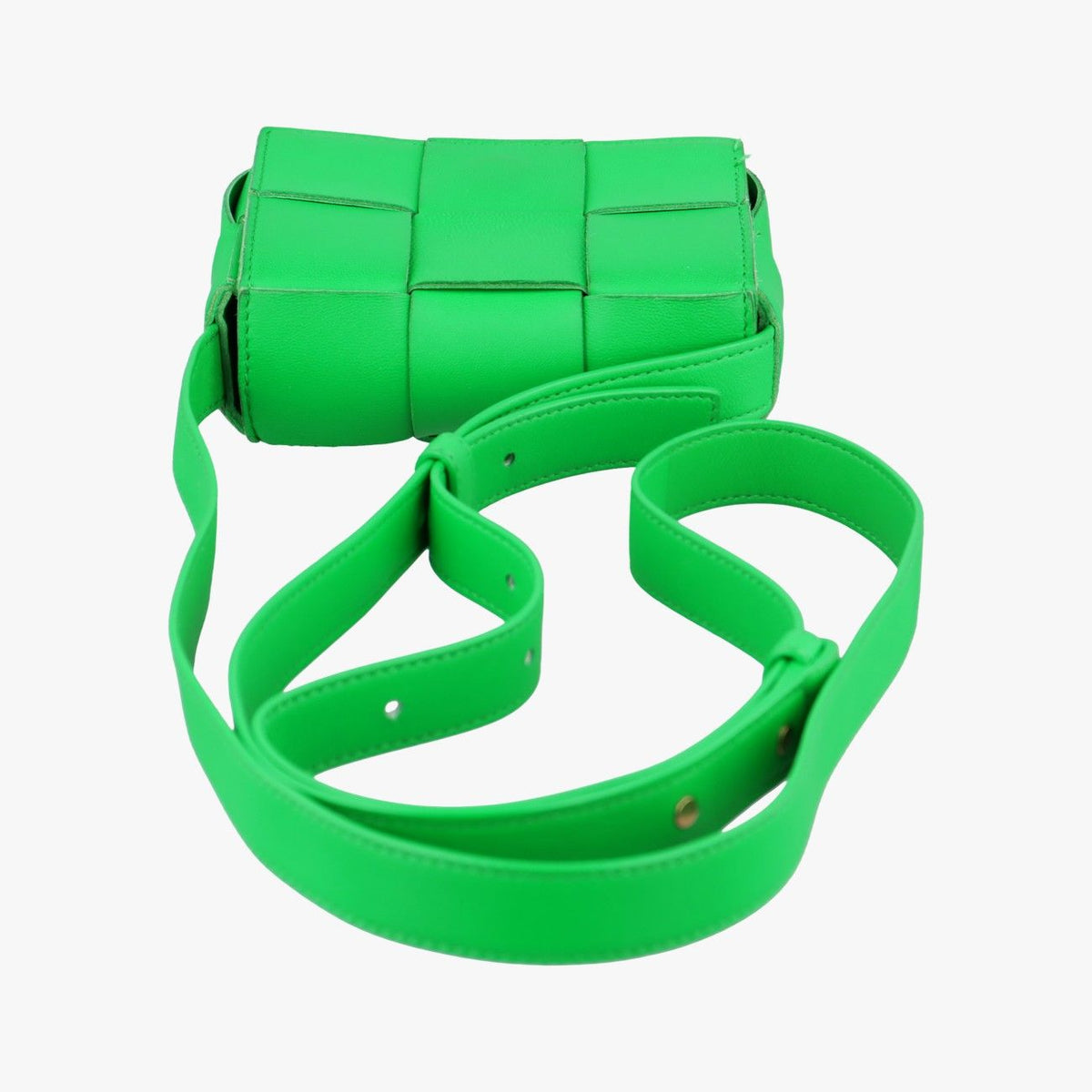 Bottega Veneta Candy Cassette Green Lambskin Shoulder Bag — view 8