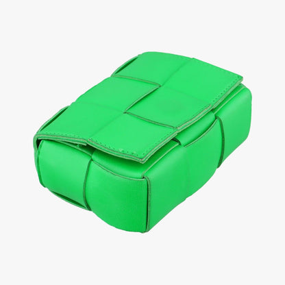 Bottega Veneta Candy Cassette Green Lambskin Shoulder Bag — view 5