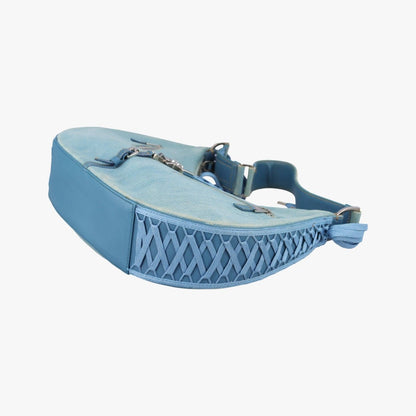 Dior Admit It Shoulder Bag Blue Denim — view 4