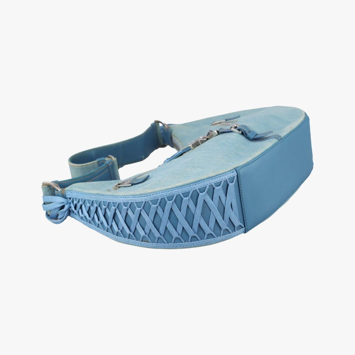 Dior Admit It Shoulder Bag Blue Denim — view 5